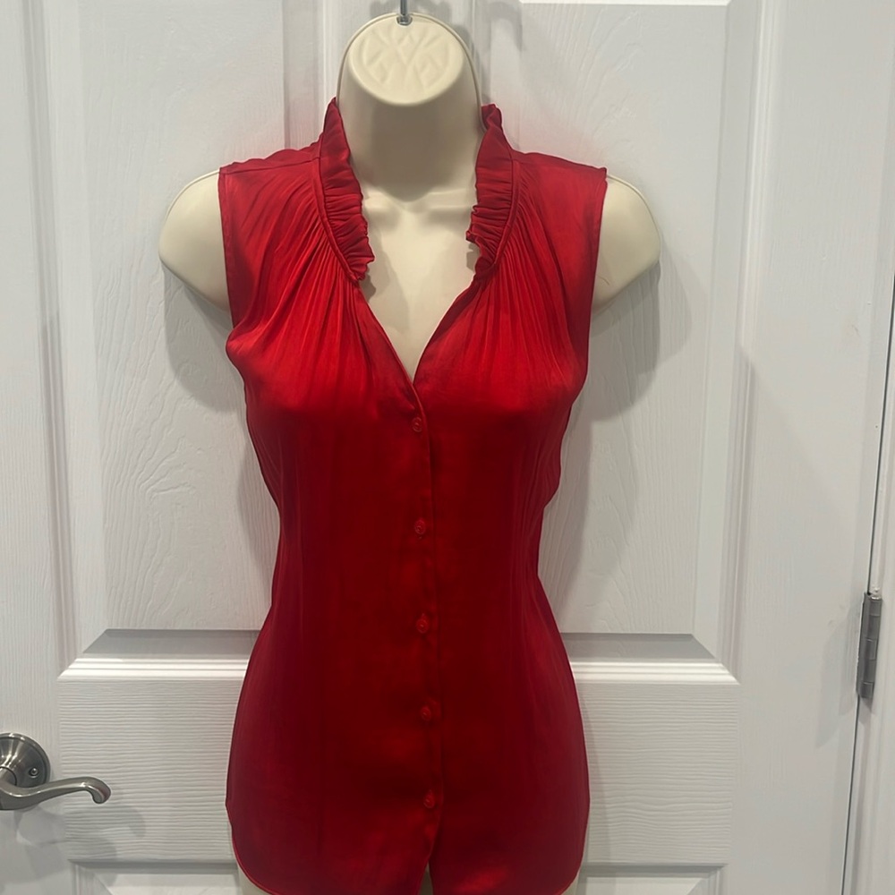 BANANA REPUBLIC 100% POLYESTER BLOUSE - Picture 3 of 4